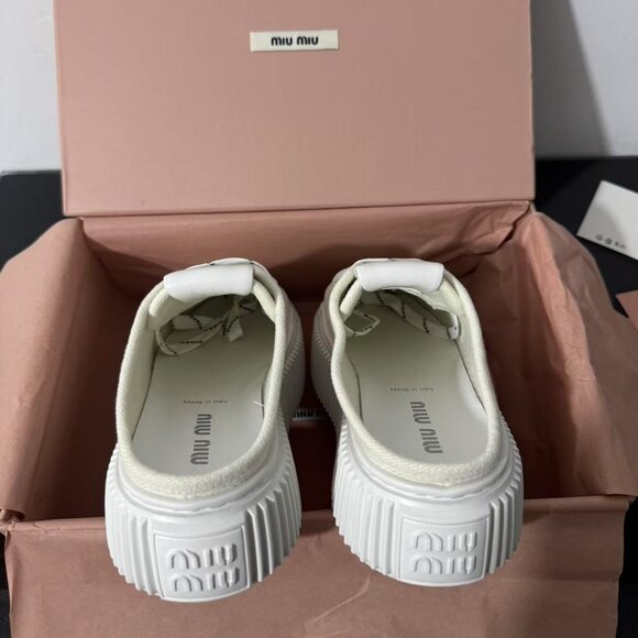 MIU MIU Women's Canvas Sneakers - Picture 3 of 5